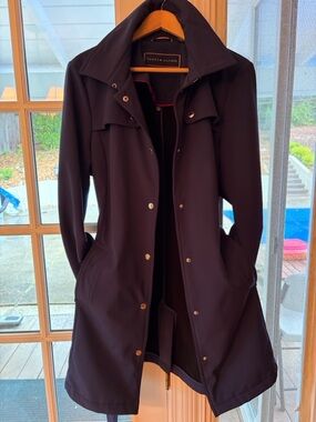 Tommy Hilfiger Dark Navy Long Trench Coat